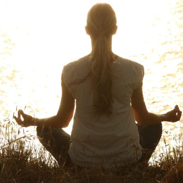 meditate, woman, yoga, zen, meditating, relax, nature, relaxing, wellness, yoga pose, meditation, peaceful, silhouette, sunset, tranquil, calm